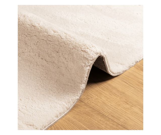 HUARTE bézs rövid szálú puha és mosható szőnyeg 80 x 200 cm