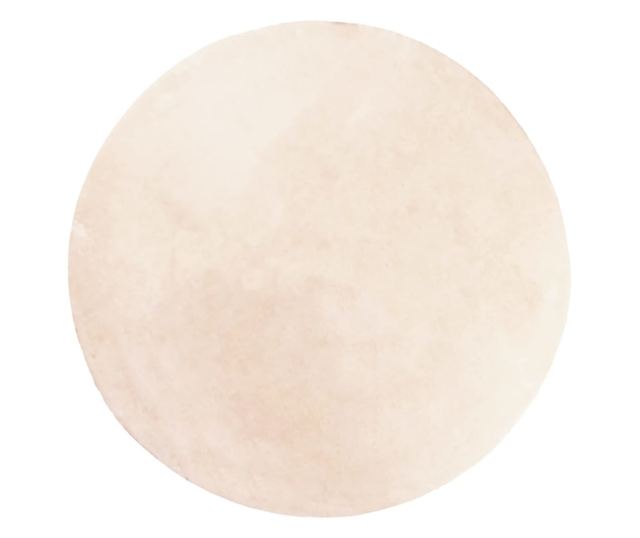 HUARTE bézs rövid szálú puha és mosható szőnyeg Ø 120 cm