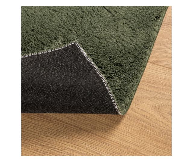 HUARTE erdőzöld rövid szálú puha és mosható szőnyeg 120x170 cm