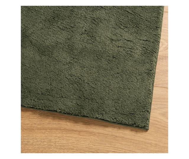 HUARTE erdőzöld rövid szálú puha és mosható szőnyeg 120x170 cm