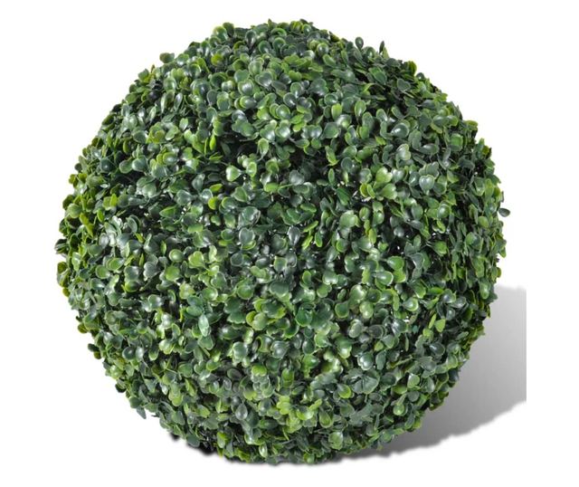 Arbuști ornamentali artificiali bilă pe tulpină, 2 buc., 27 cm