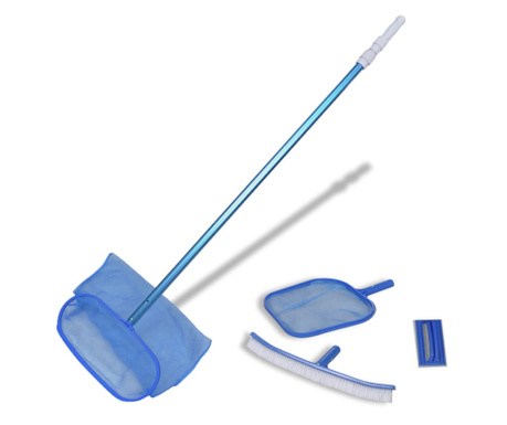 Set de curățare a piscinei 1 perie 2 skimmere 1 tub telescopic