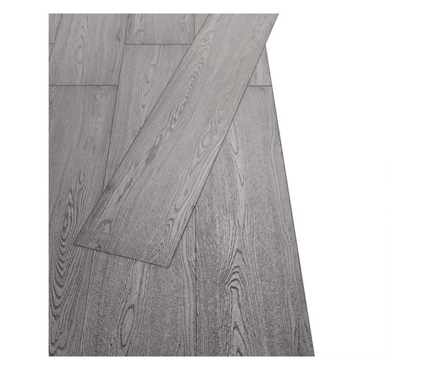 Plăci de pardoseală, gri închis, 5,26 m², 2 mm, PVC