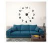Ceas de perete 3D, negru, 100 cm, XXL, design modern
