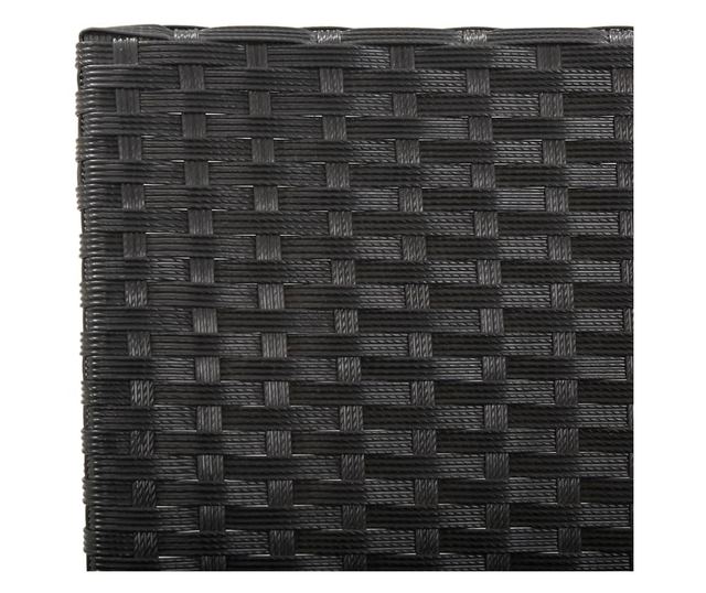 Градинска пейка с възглавници, 176 см, полиратан