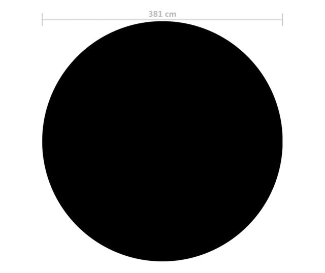 fekete polietilén medencetakaró 381 cm
