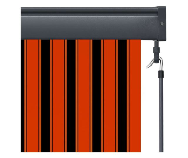 Външна ролетна щора, оранжево и кафяво, 120 x 250 см