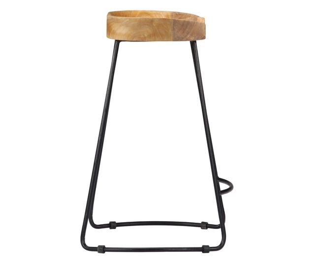 Scaune de bar Gavin, 2 buc., lemn masiv de mango