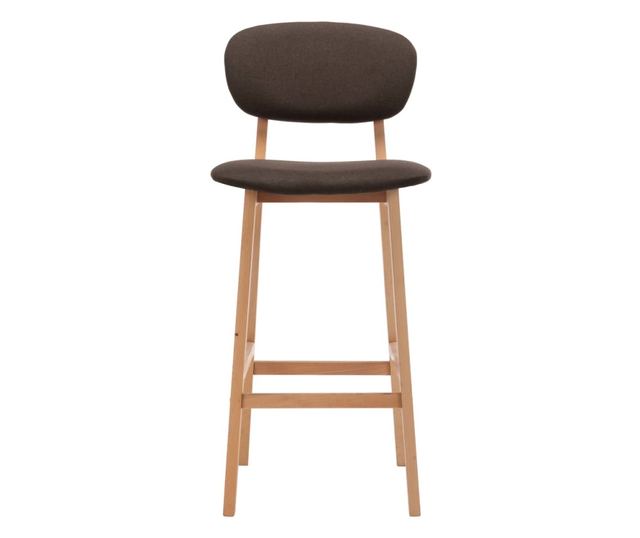 Barski stoli, 2 kosa, rjavi, blago