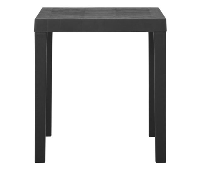 Masă de grădină, gri, 79x65x72 cm, plastic