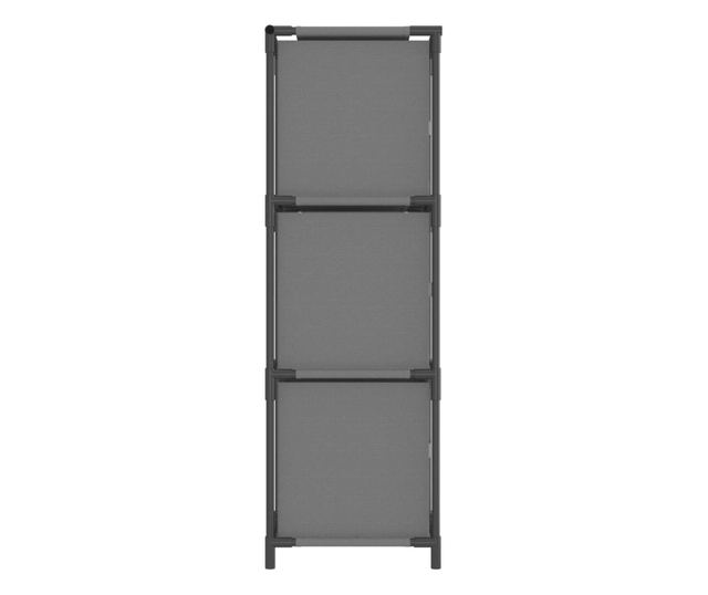 Trolszekrny 3 textilfikkal, szrke 34x34x101 cm acl