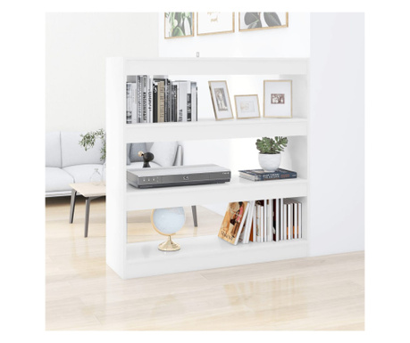 Bibliotecă/Separator cameră, alb, 100x30x103 cm