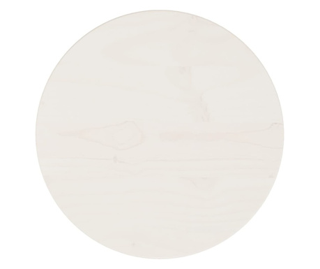 Blat de masă, alb, Ø30x2,5 cm, lemn masiv de pin