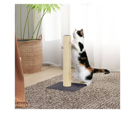 Stâlp de zgâriere pentru pisici, gri închis, 22x22x45 cm