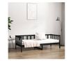 Daybed, Μαύρο, 90x190 εκ., Μασίφ Ξύλο Πεύκου thumbnail 4