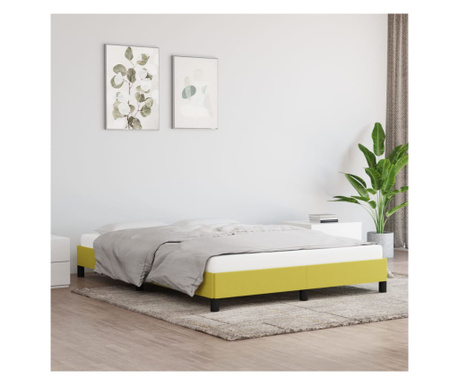 Cadru de pat, verde, 140x190 cm, material textil