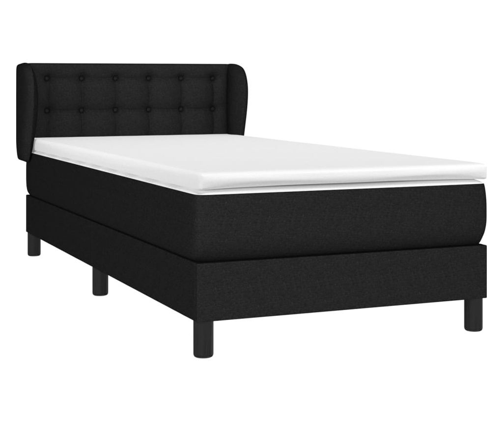 Боксспринг легло с матрак, черно, 100x200 см, текстил - 3