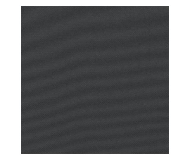 4 db fekete oxford-szövet magas háttámlájú székpárna