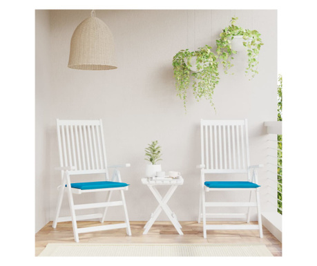 Perne scaune grădină 2 buc. albastru 50x50x3 cm țesătură Oxford