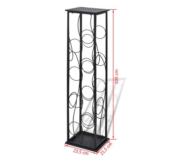 Suport sticle de vin pentru 8 sticle, metal
