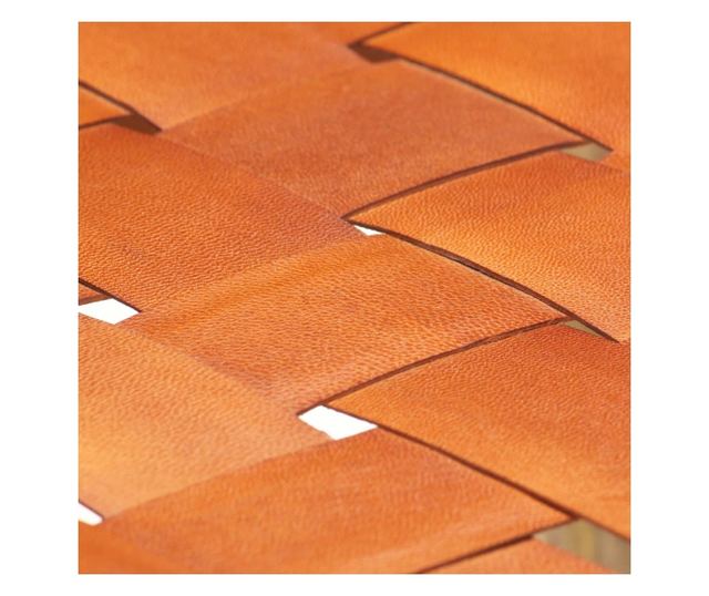 Barski stoli, 2 kosa, rjavi, 60 cm, pravo usnje