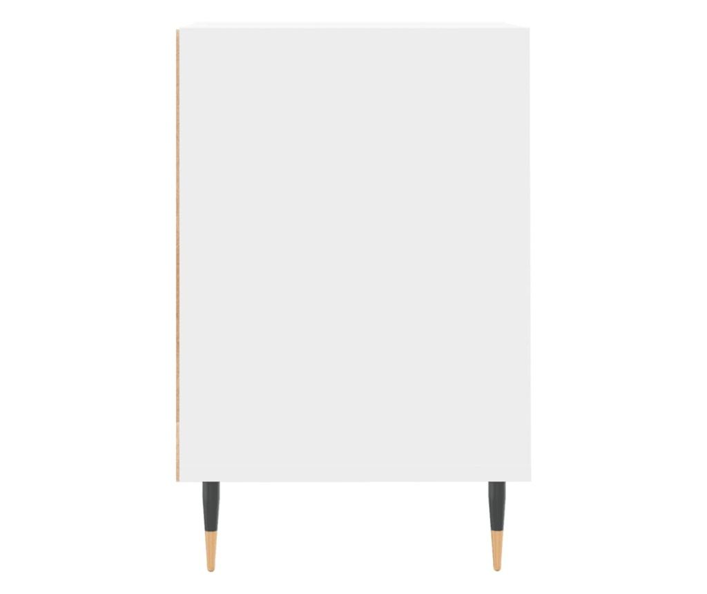 TV omarica bela 160x35x55 cm inženirski les - 7