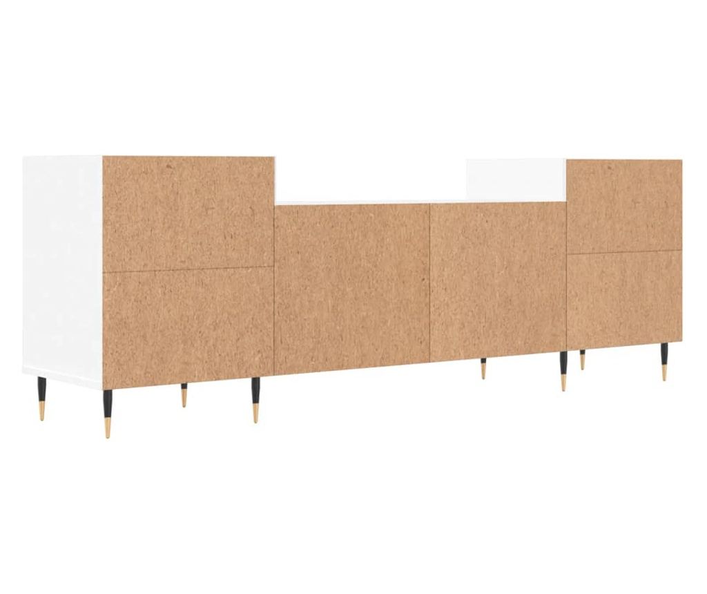 TV omarica bela 160x35x55 cm inženirski les - 8