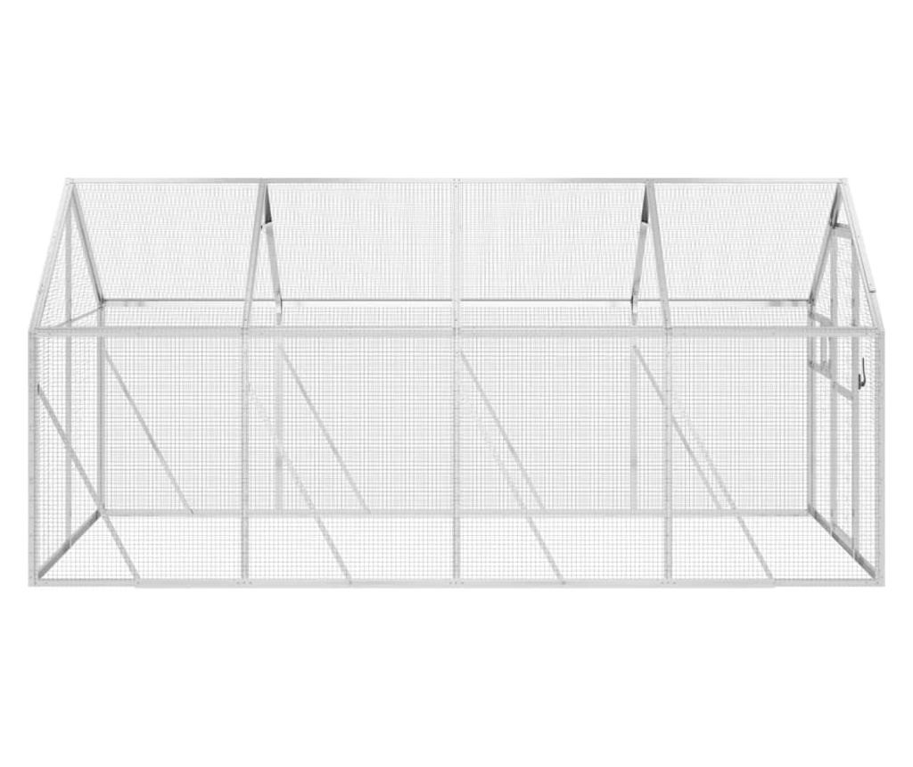Ptičnica srebrna 1,79x4x1,85 m aluminij - 4
