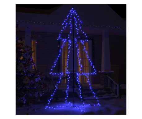 Brad Crăciun conic, 300 LED-uri, 120x220 cm, interior&exterior