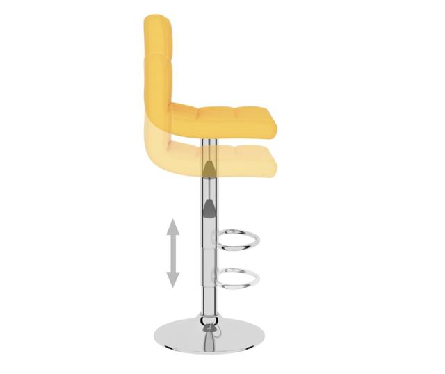 Barski stoli, 2 kosa, gorčično rumena, blago