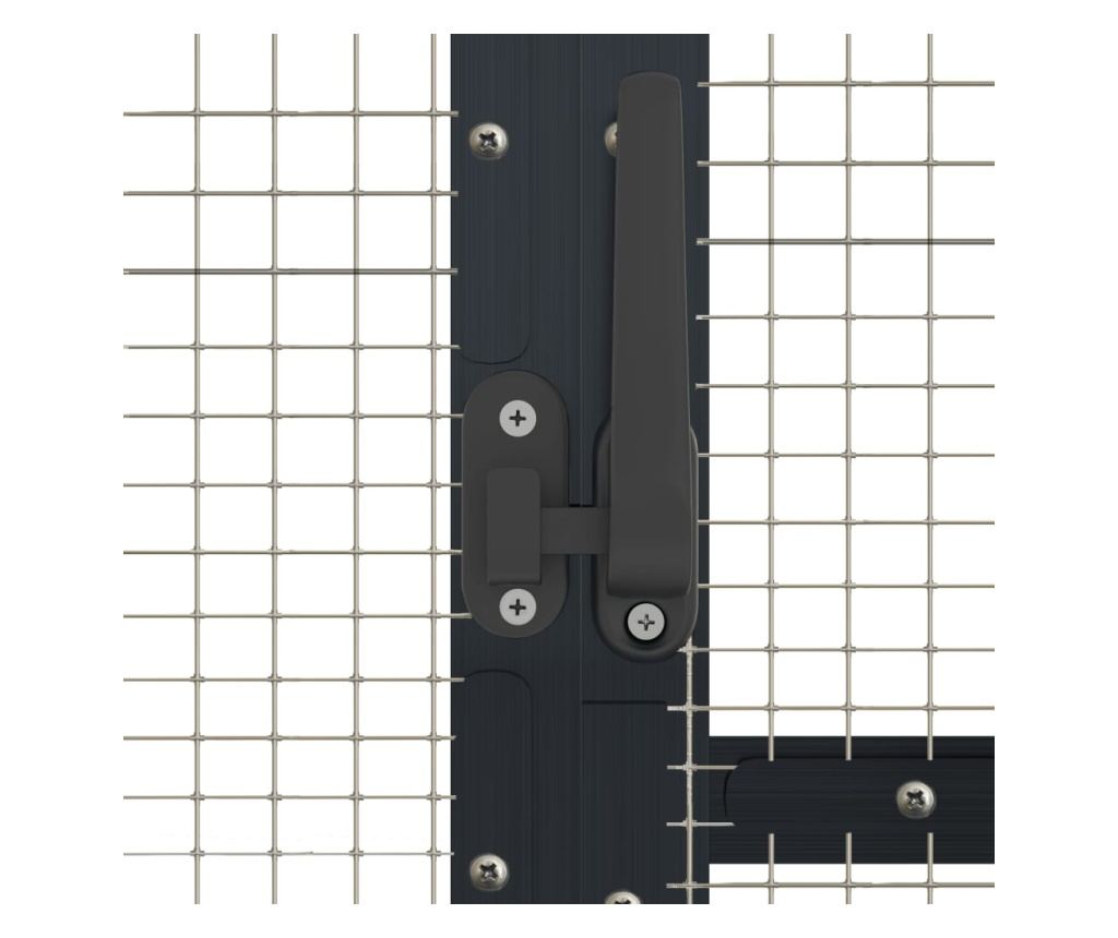 Ptičnica antracitna 1,79x8x1,85 m aluminij - 6