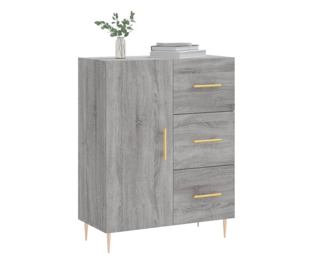 Komoda, siva sonoma, 69,5x34x90 cm, kompozitno drvo - 3