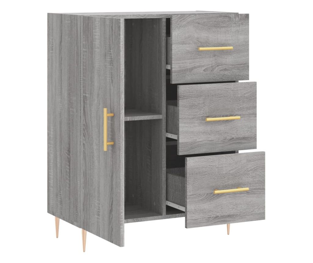 Komoda, siva sonoma, 69,5x34x90 cm, kompozitno drvo - 6