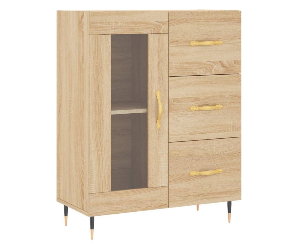 Komoda, sonoma hrast, 69,5x34x90 cm, konstruirano drvo - 2