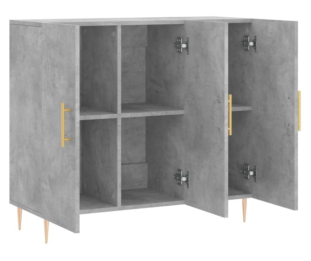 Ormarić, betonsko siva, 90x34x80 cm, kompozitno drvo - 5