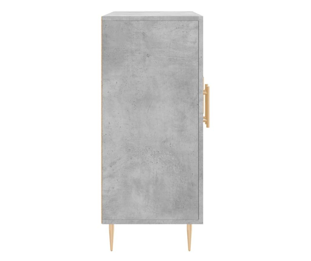 Ormarić, betonsko siva, 90x34x80 cm, kompozitno drvo - 7