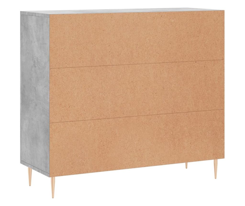 Ormarić, betonsko siva, 90x34x80 cm, kompozitno drvo - 8