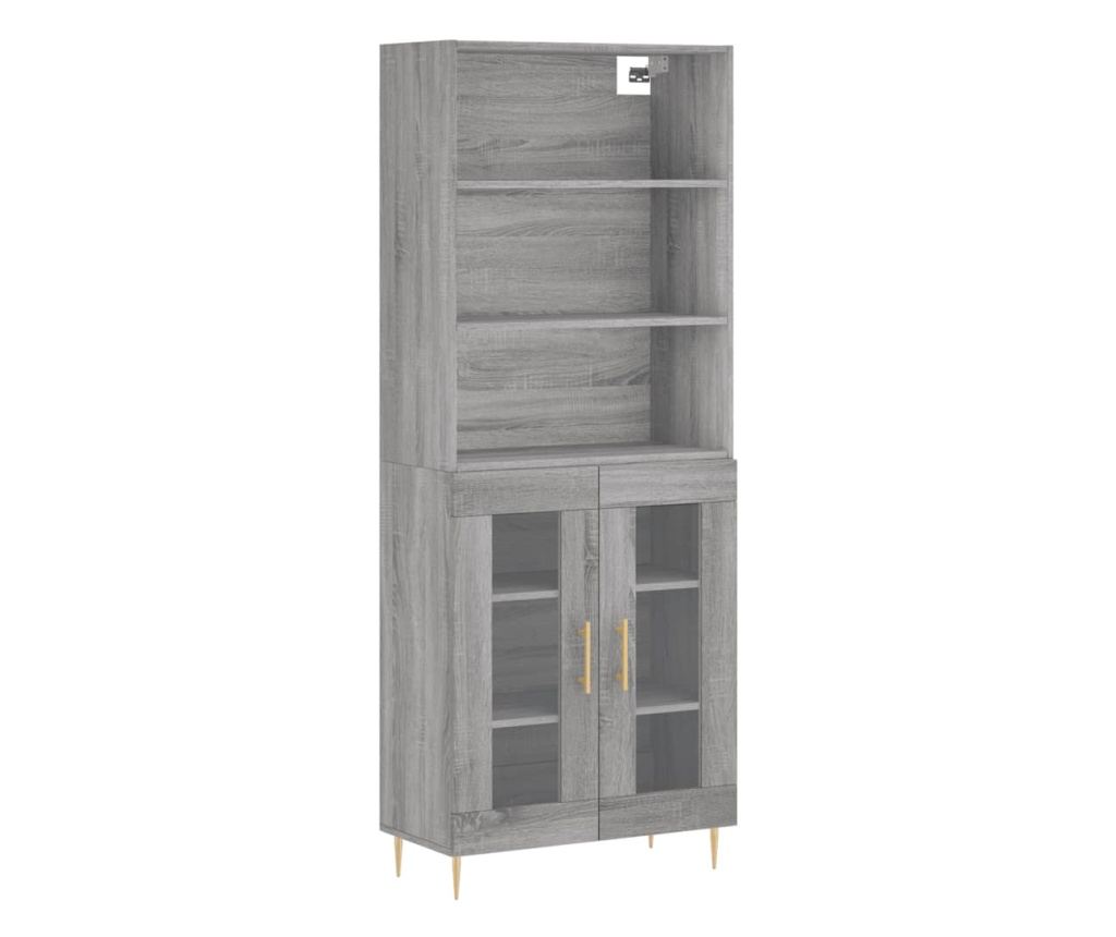 Visoka ormar, siva sonoma, 69,5x34x180 cm, kompozitno drvo - 2