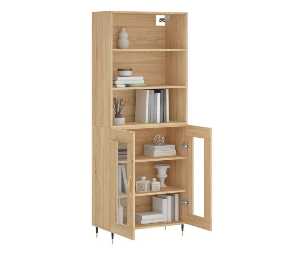 Visoka ormar, hrast sonoma, 69,5x34x180 cm, kompozitno drvo - 3