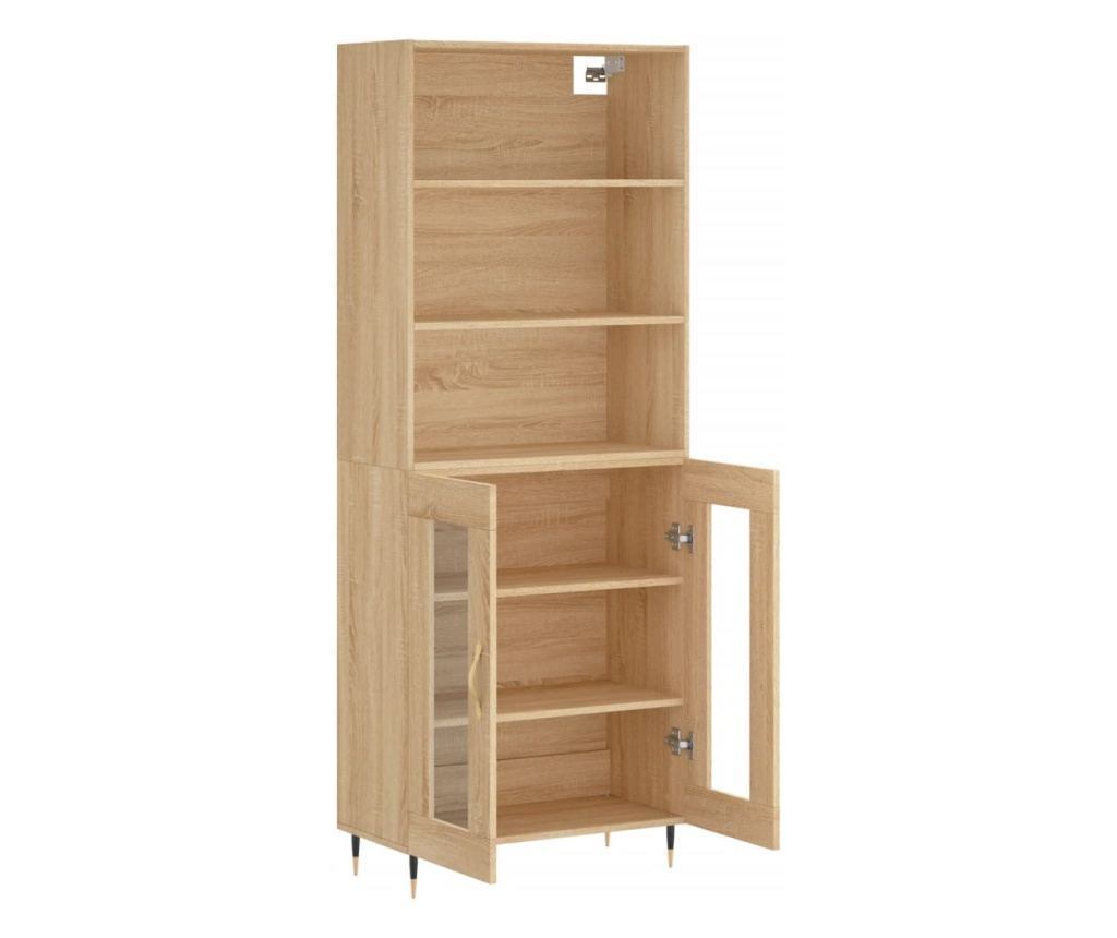 Visoka ormar, hrast sonoma, 69,5x34x180 cm, kompozitno drvo - 4