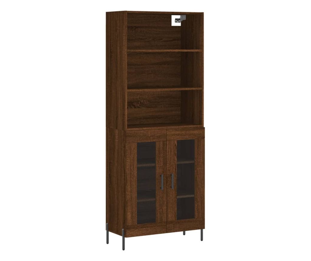 Visoka ormar, smeđi hrast, 69,5x34x180 cm, kompozitno drvo - 2