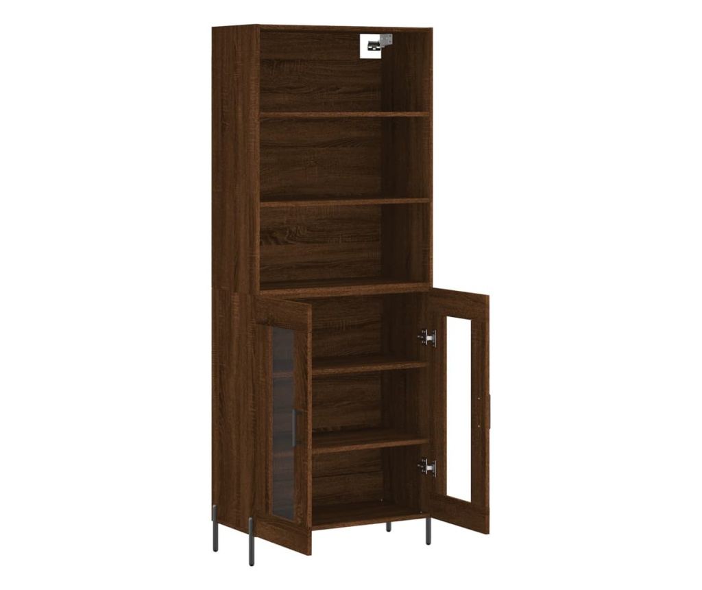 Visoka ormar, smeđi hrast, 69,5x34x180 cm, kompozitno drvo - 4
