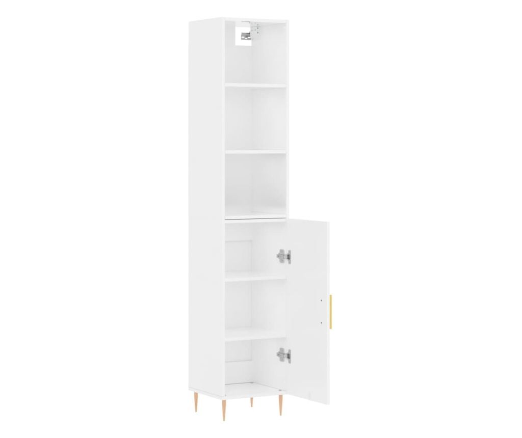 Visoka ormar, bijela, 34,5x34x180 cm, obrađeno drvo - 4