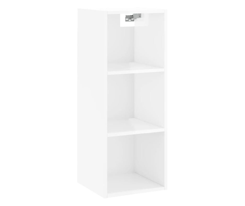 Visoka ormar, bijela visokog sjaja, 34,5x34x180 cm, obrađeno drvo - 5