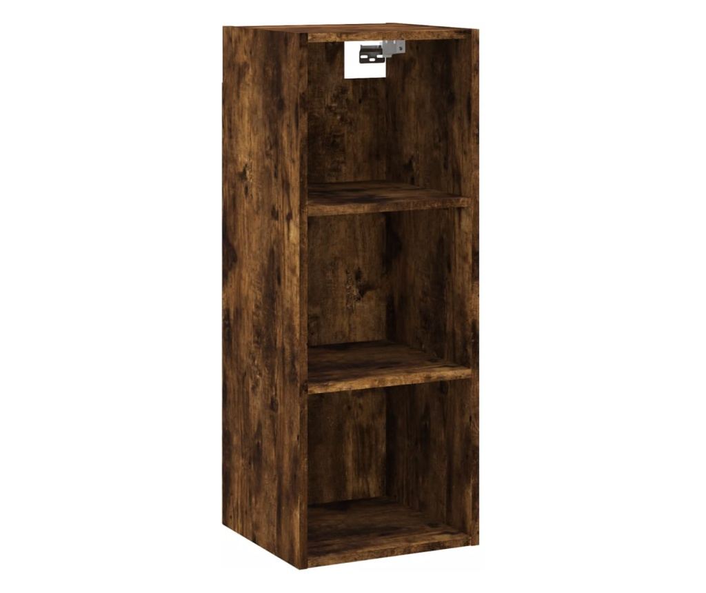 Visoka vitrina, dimljeni hrast, 34,5x34x180 cm, obrađeno drvo - 5