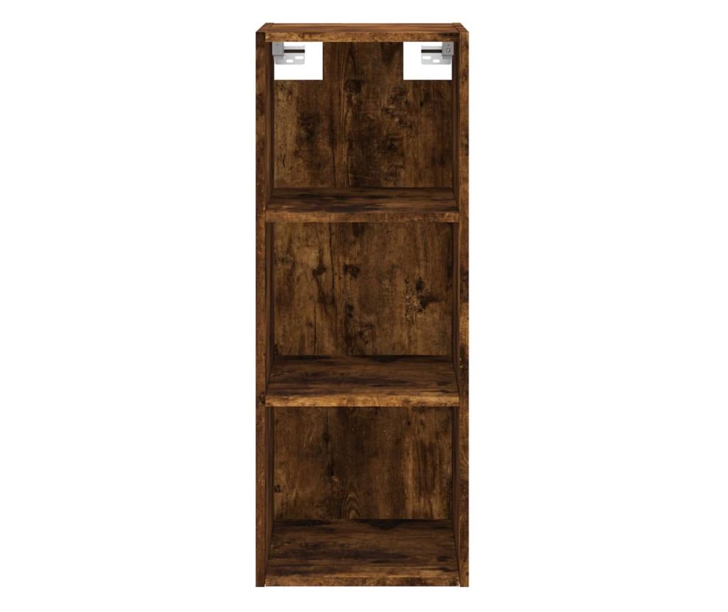 Visoka vitrina, dimljeni hrast, 34,5x34x180 cm, obrađeno drvo - 6