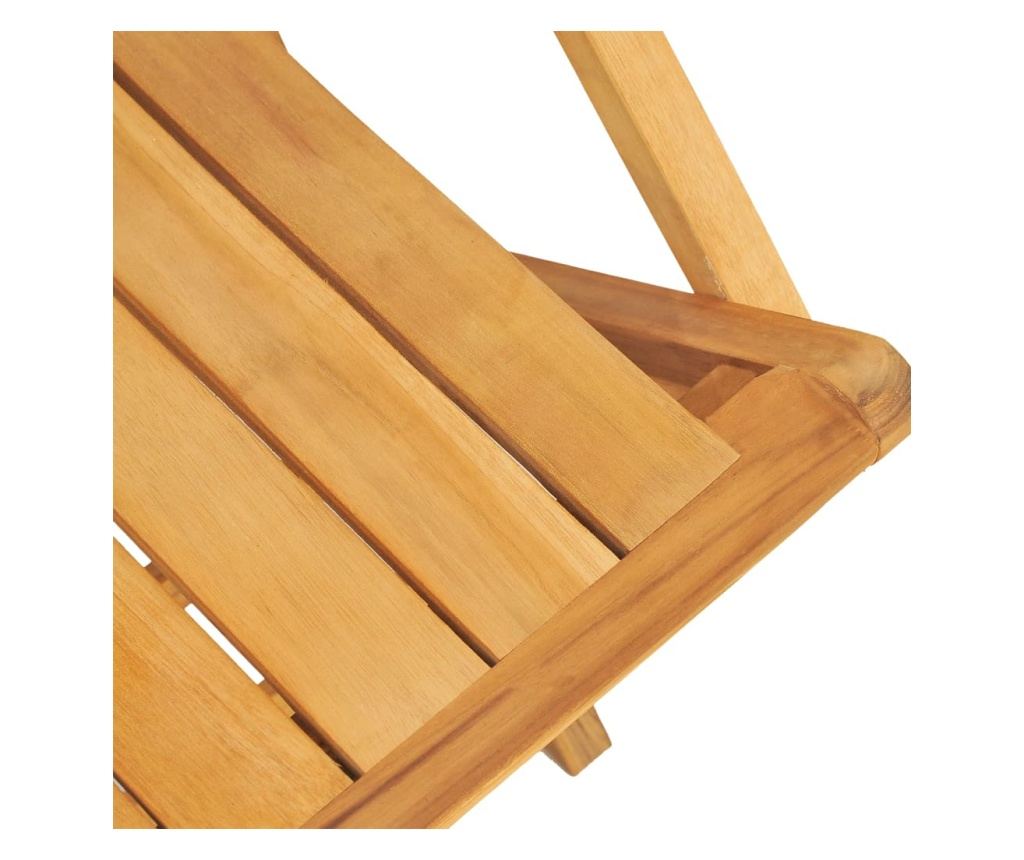 Градински комплект, масивно тиково дърво, 5 части - 5