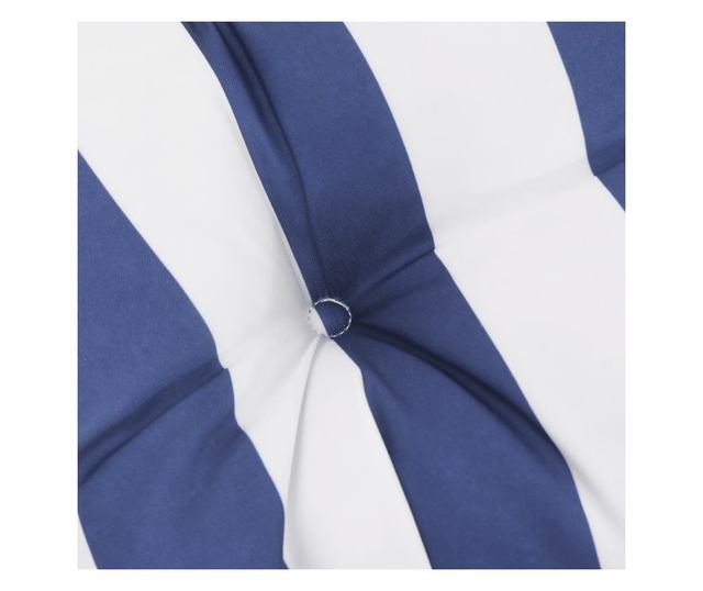 2 db kék/fehér csíkos oxford szövet magas háttámlájú székpárna