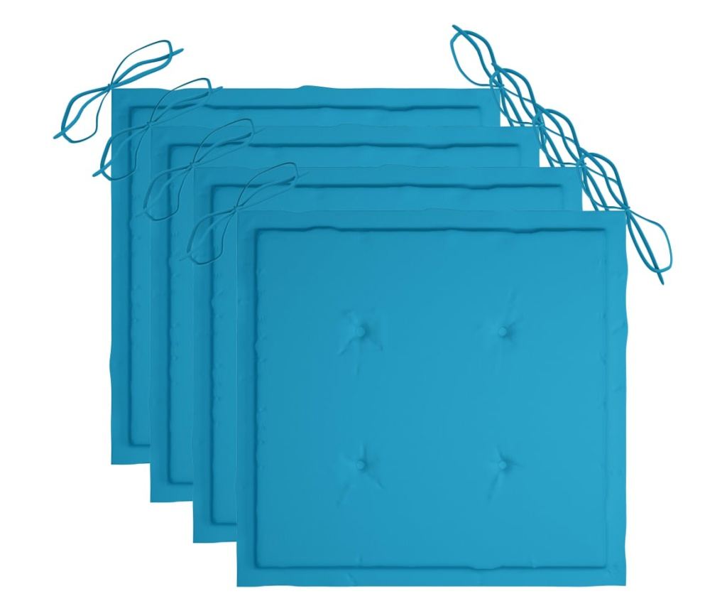 Сгъваем комплект градински мебели с възглавници, 5 части, бамбук - 7