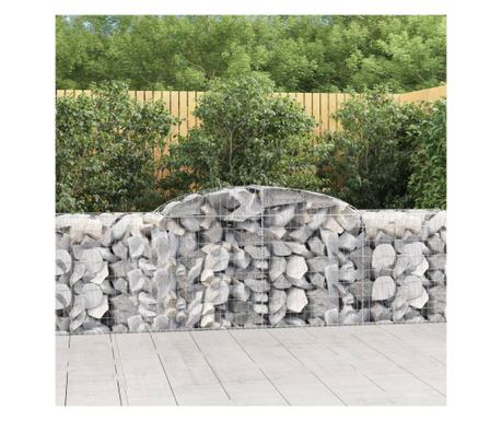 Coșuri gabion arcuite 10 buc, 300x50x80/100 cm, fier galvanizat